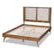 Baxton Studio Takeo Mid-Century Modern Transitional Ash Walnut Finished Wood Full Size Platform Bed 180-11151-9407-Zoro - alternate 6